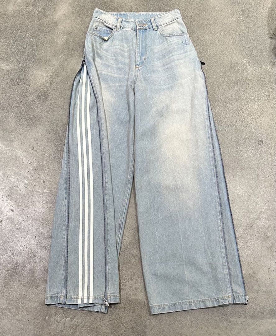 新品29 adidas DENIM ZIP PANT JX9210 - メルカリ