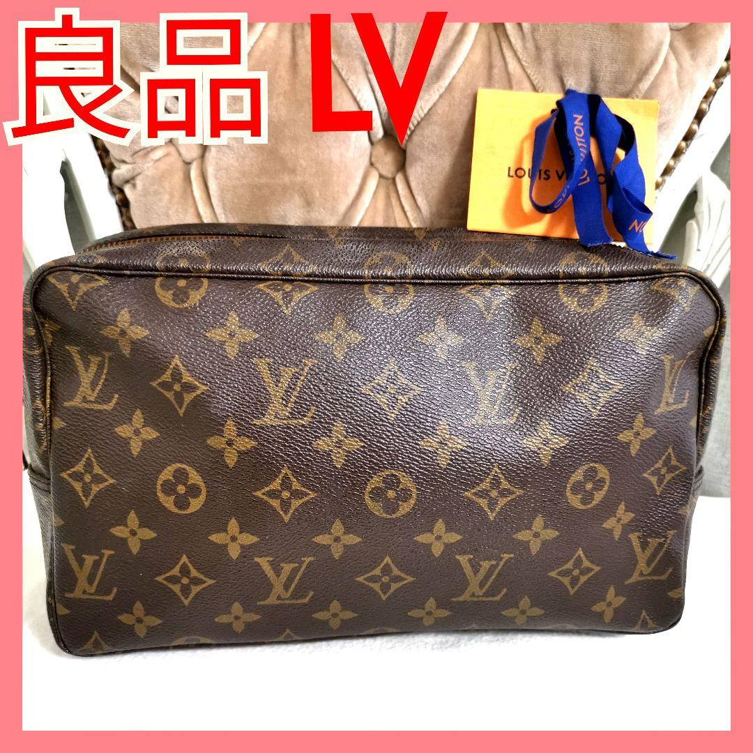 【良品】ルイヴィトン モノグラム ポーチ トゥルーストワレット28セカンドバッグ