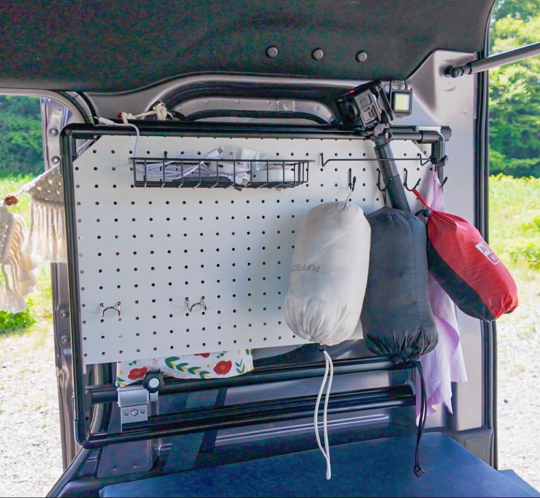 n-van荷室右側スライド式デザインボード(自作)