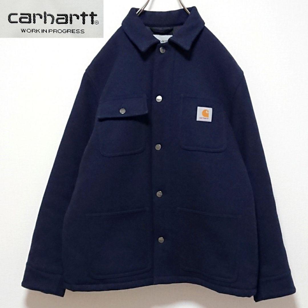 希少 カーハート WIP 刺繍ロゴ ウール ミシガンコート ブルゾン ジャケット