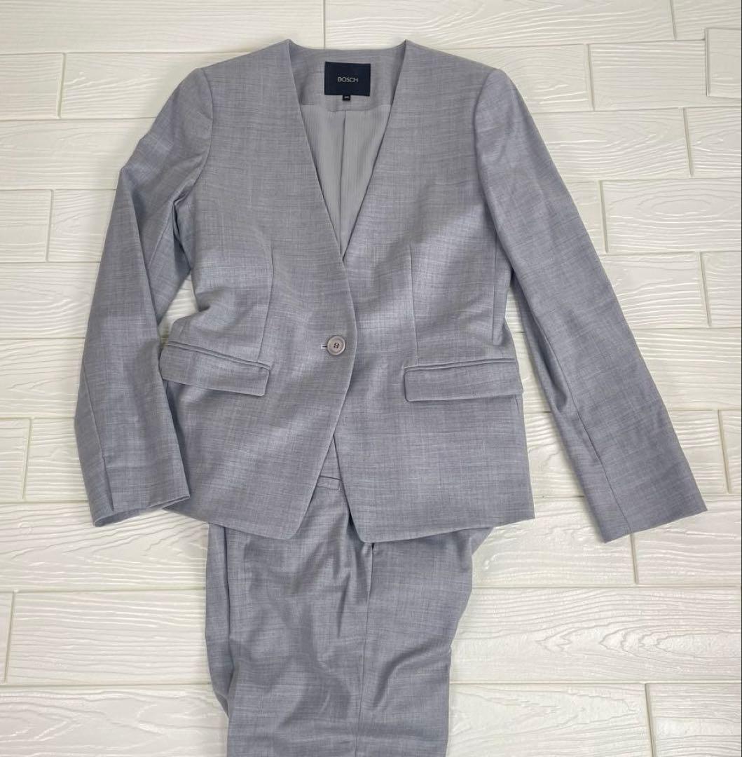 BOSCH レディース　ノンカラー　 スーツ　パンツ　セットアップ　シルク混