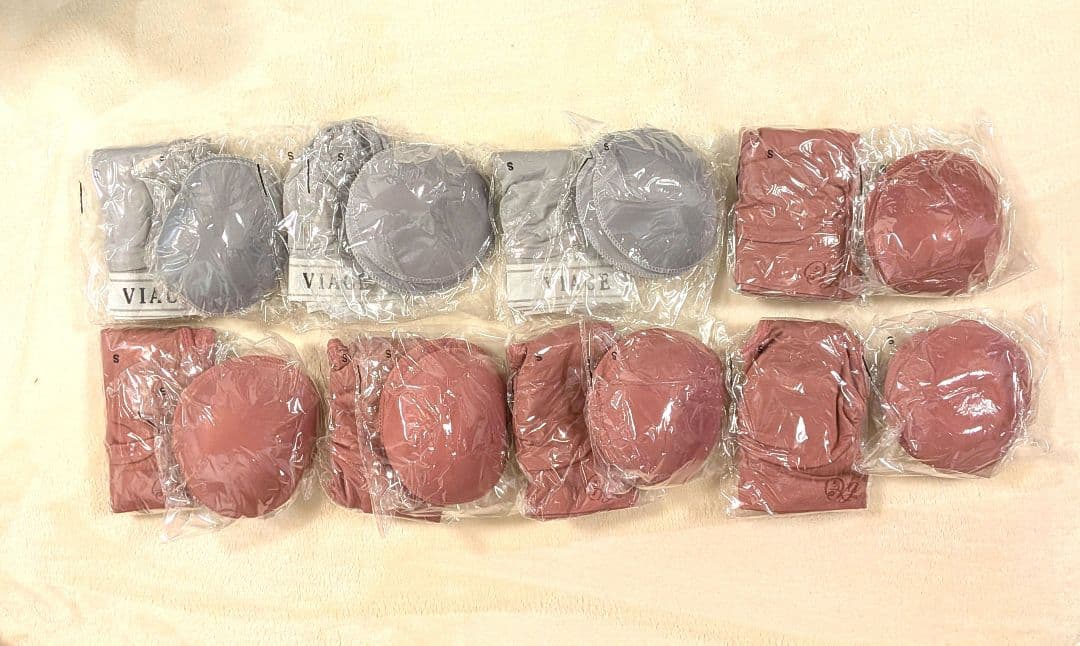 【新品未使用】Viage Sサイズ　8点セット（グレー、ピンク）