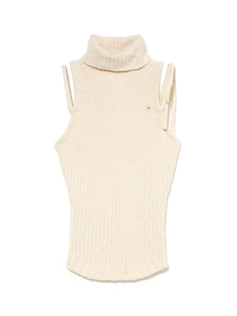 トップス andmary Rumi knit tank write ANDMARY】Rumi knit tank
