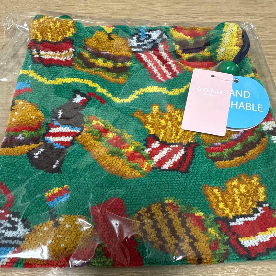 ラブラリーバイフェイラー ハンバーガー　巾着 バーガーショップ 巾着 L/BUR-257127（WEB限定）(グリーン): LOVERARY