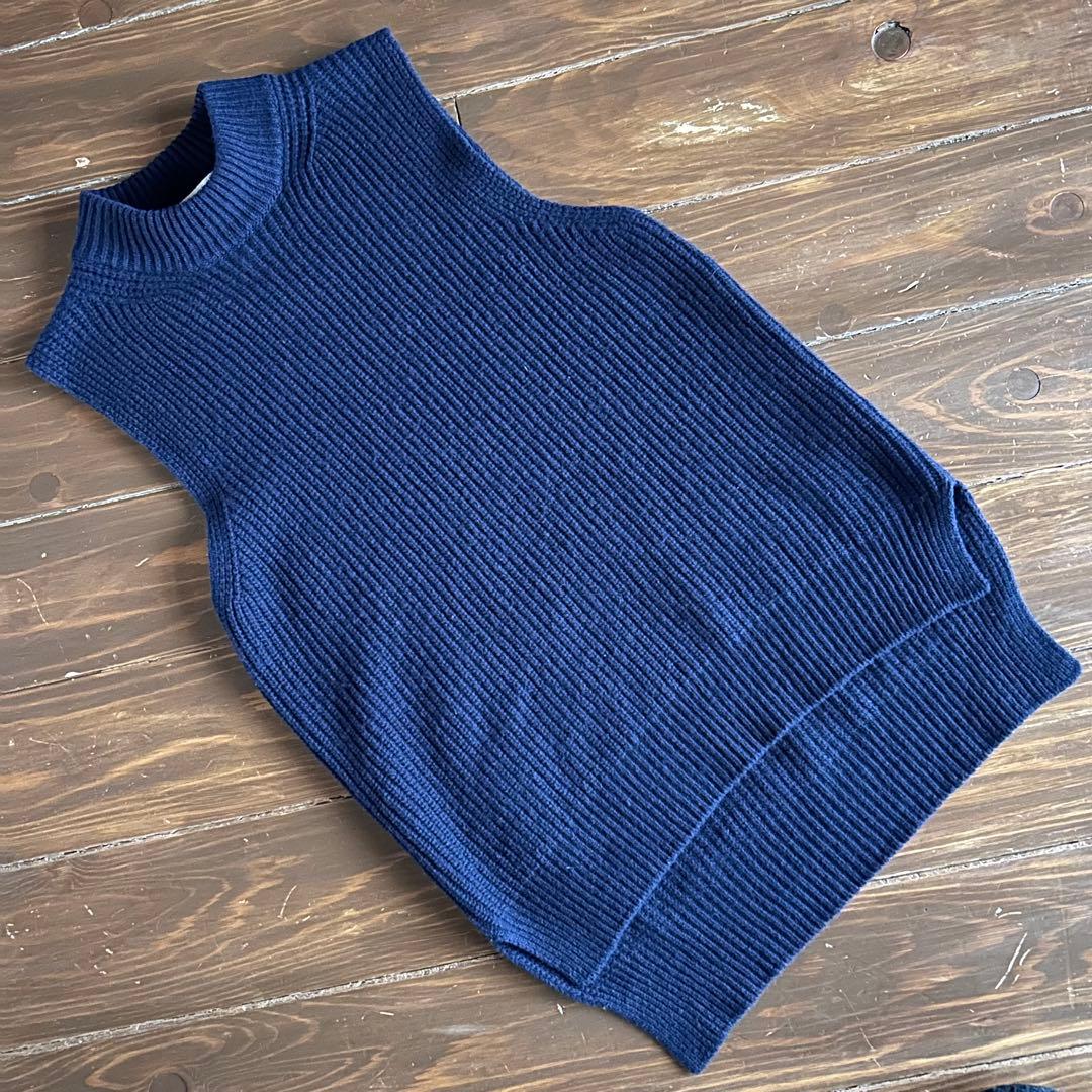 MARNI マルニ ローゲージモックネックベスト 濃紺 46 - メルカリ