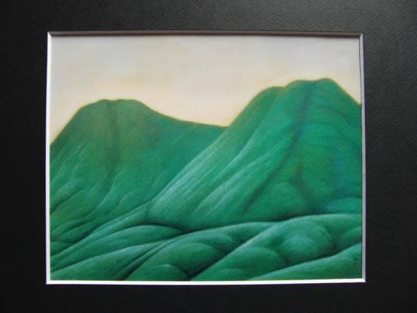 牛田村、【はこねの山】、希少な大判額装用画集より、美品、日本人画家、新品額装付