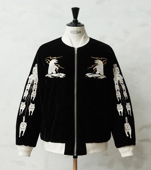 WAIPER 別注 TAION リバーシブルダウン スカジャン アラスカ L