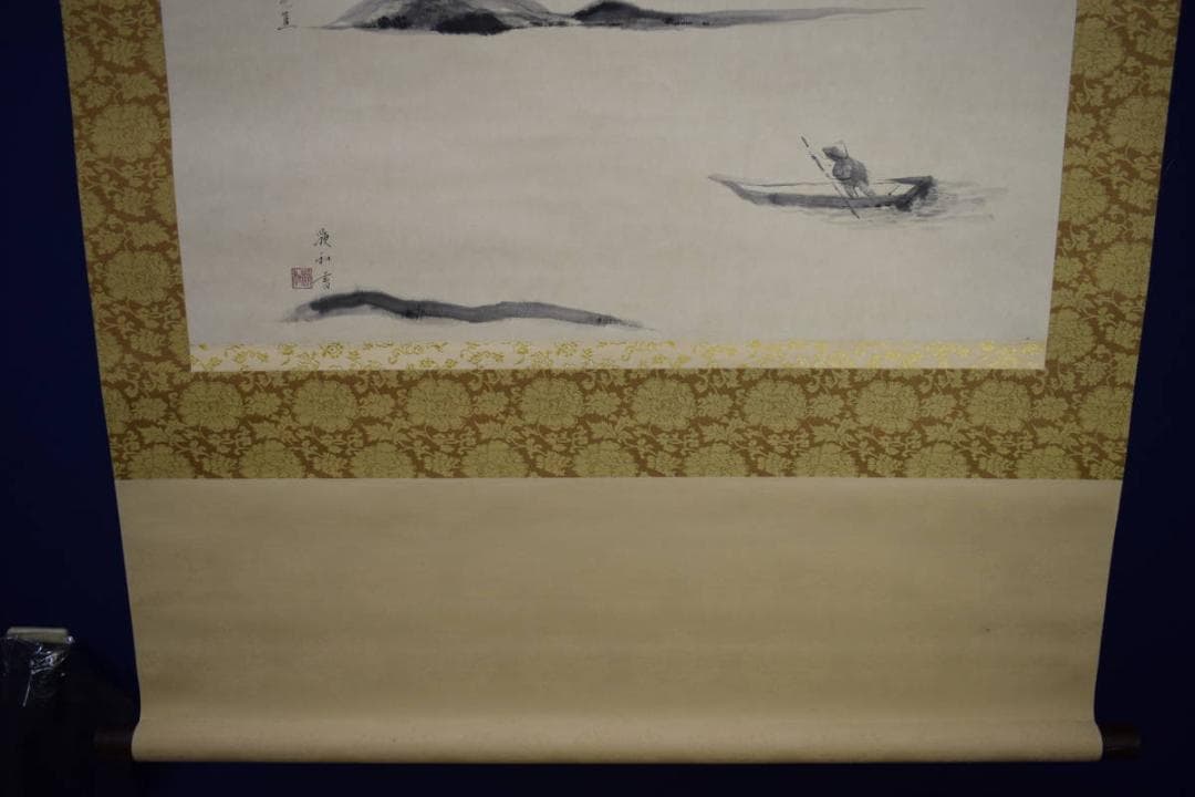 不詳/作者不詳/顕和？/旅立/奥の細道/松尾芭蕉句/大幅/布袋屋掛軸HJ