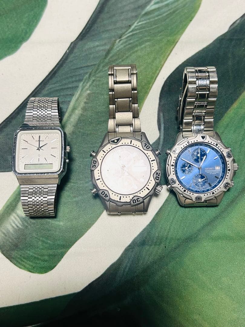 Seiko 1個とCasio 2個時計セット