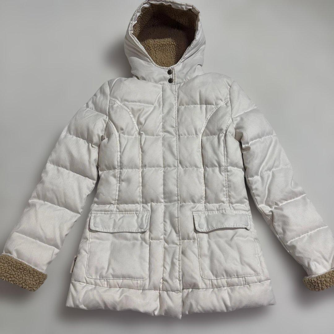 UGG アグ ダウンジャケット 裏地総柄 ボア フード付き レディース S