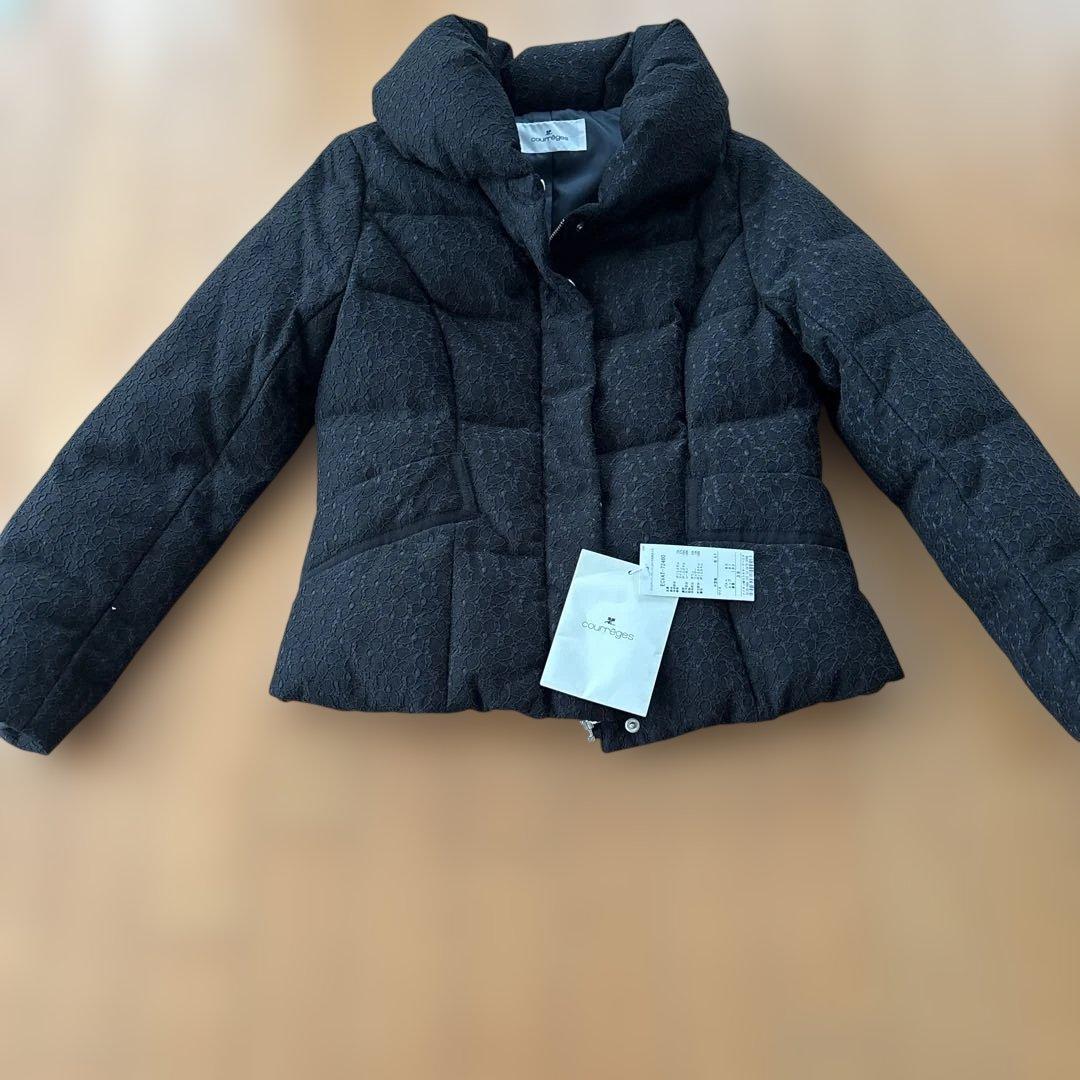 まり courrèges 黒 ダウンジャケット サイズ38 新品未使用