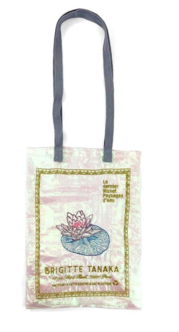 【未使用】ブリジットタナカ　モネ睡蓮のとき　トートバッグ　オーガンジー　オーロラ