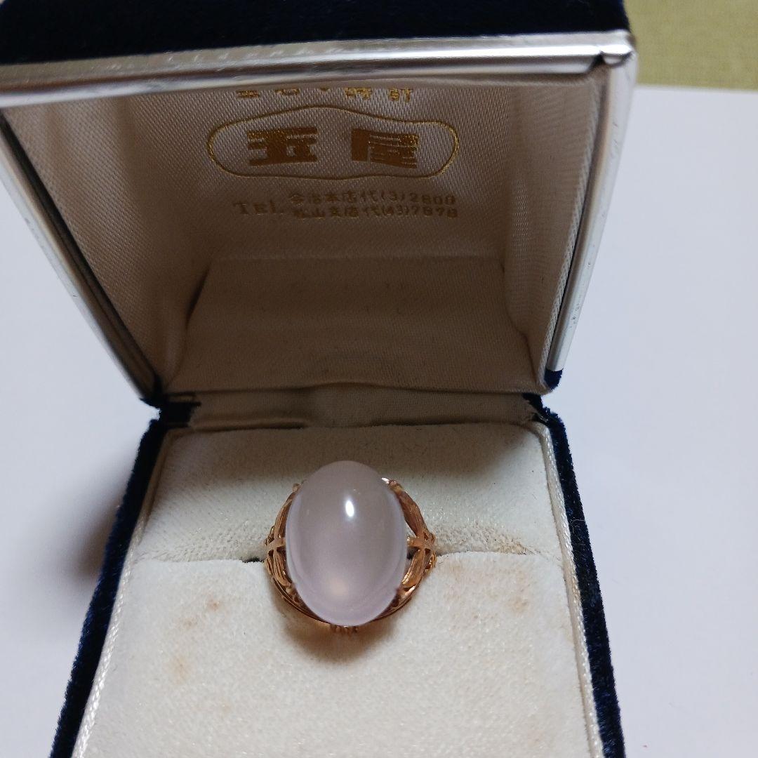 白ピンク(ピンクじゃないかも)の石　リング ビズー公式】クンツァイト×マルチカラージュエル K18/PTリング・サクラ