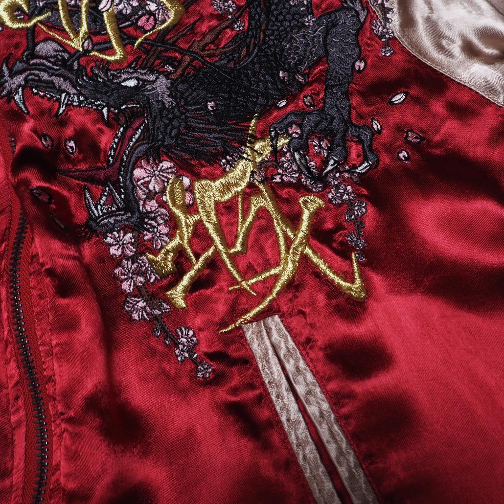 タグ付き未使用 艦これ 流儀圧搾 コラボ リバーシブルスカジャン 赤城