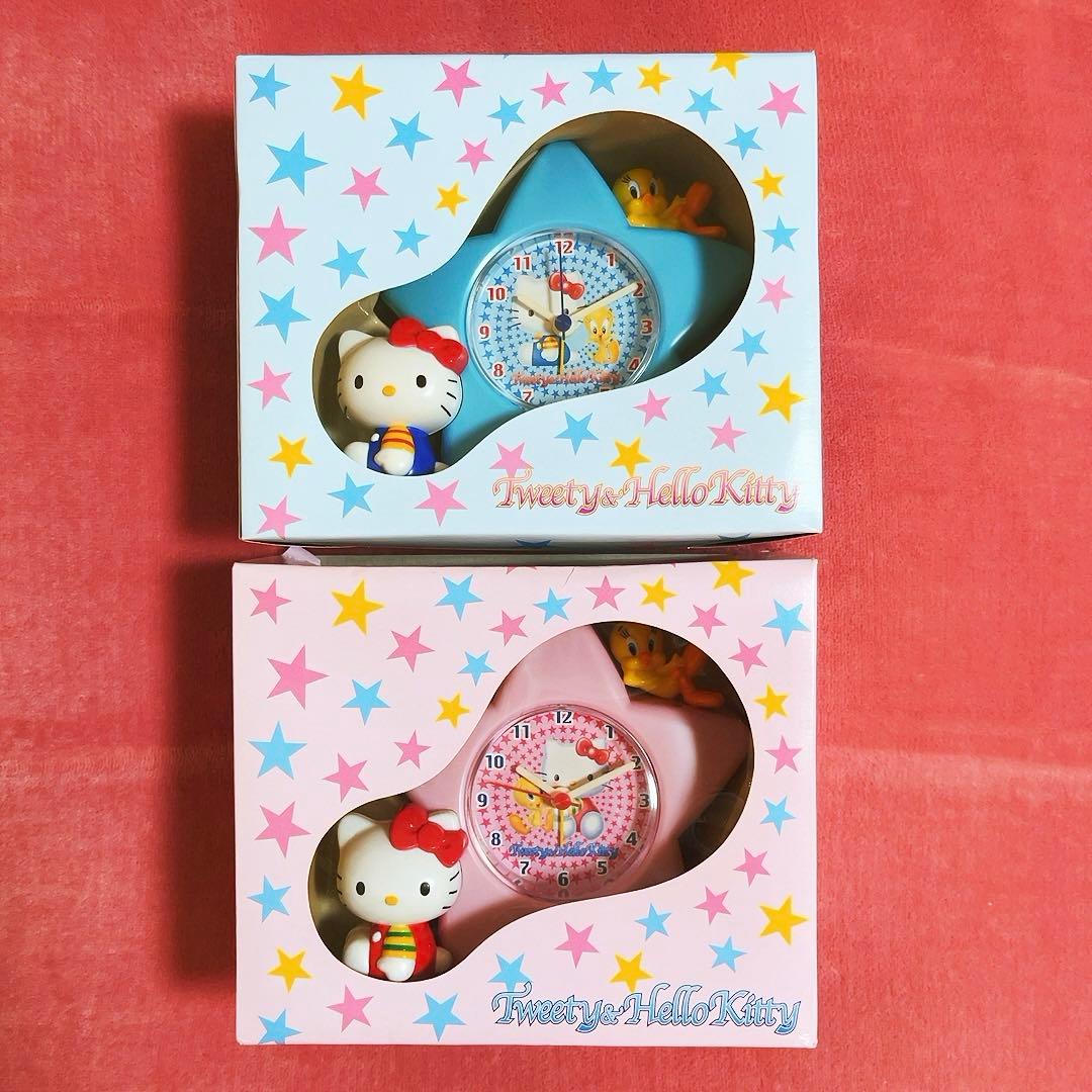 希少レア ハローキティ トゥイーティー お星さま時計 2002年製