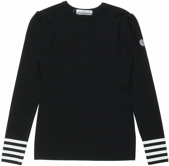 BORDERS at BALCONY ラウンドネックニット 黒 サイズ36