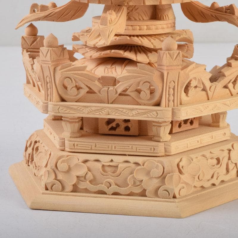 仏教美術 柘植彫刻 西立弥陀像 仏像 華鬘台 C 8784 - メルカリ