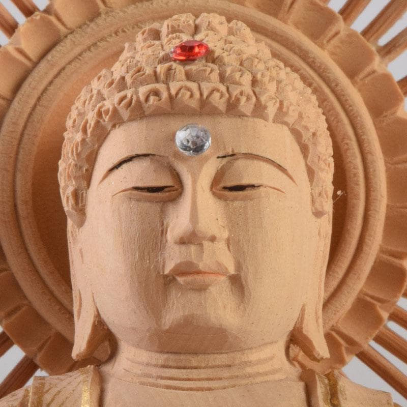 仏教美術 柘植彫刻 西立弥陀像 仏像 華鬘台 C 8784 - メルカリ