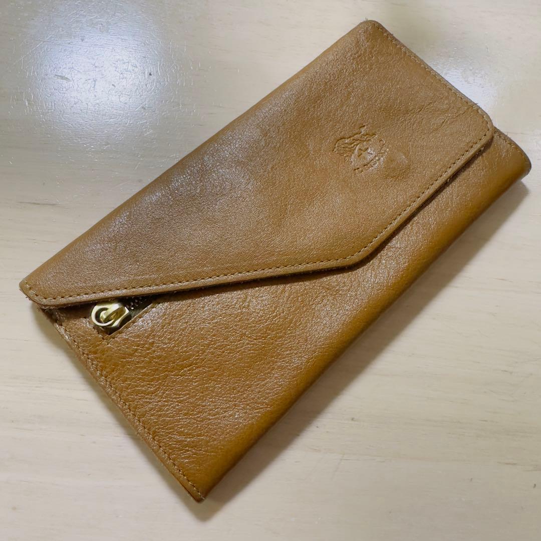 IL BISONTE 長財布 (brown) 【美品】 IL BISONTE（イルビゾンテ） 財布 スクエア ロング ウォレット（ 型