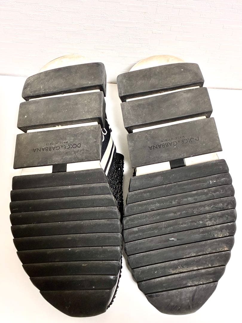 DOLCE&GABBANA スニーカー スパンコール ブラック シルバー 42 - メルカリ