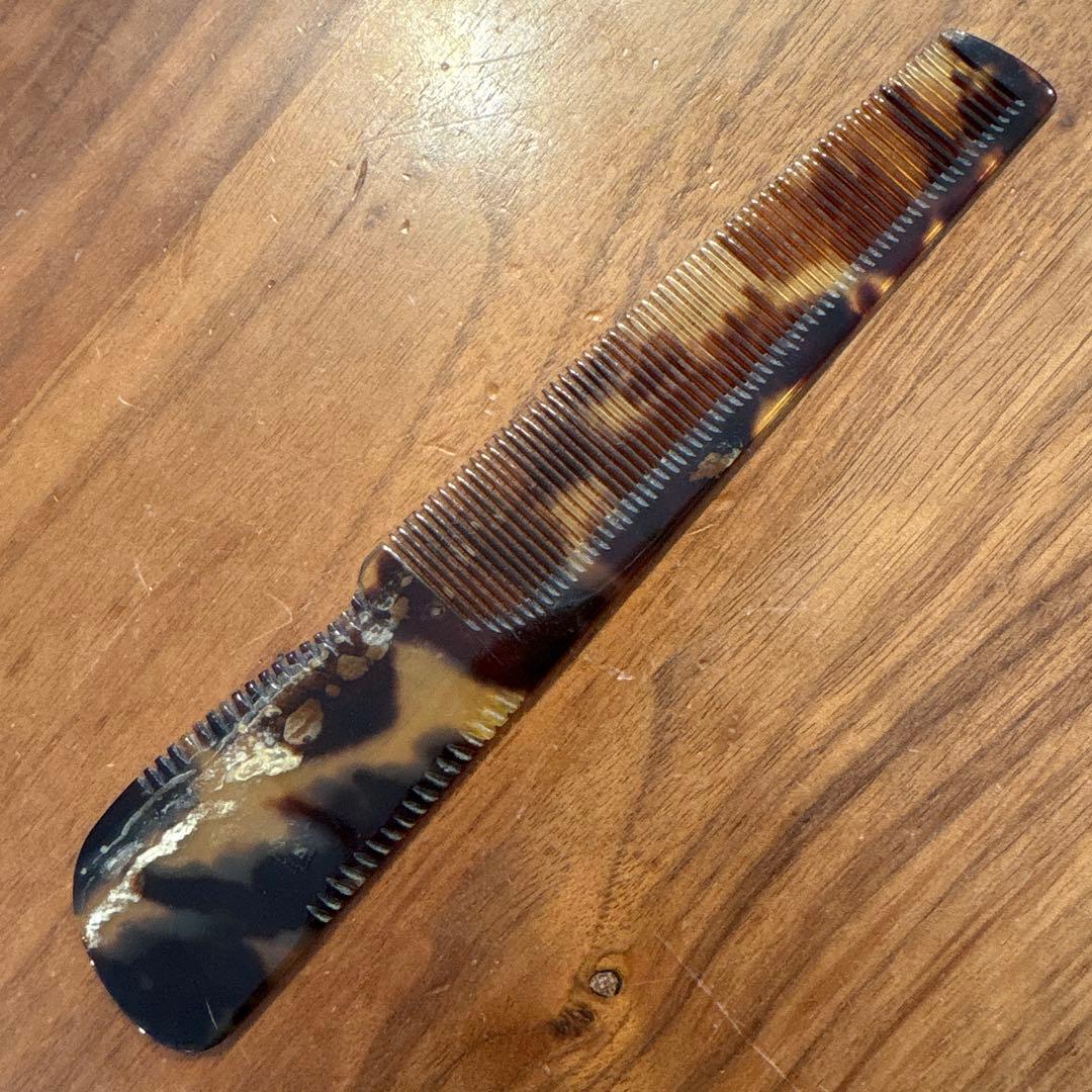 《寺本櫛》本鼈甲理容櫛18目《新品未使用》