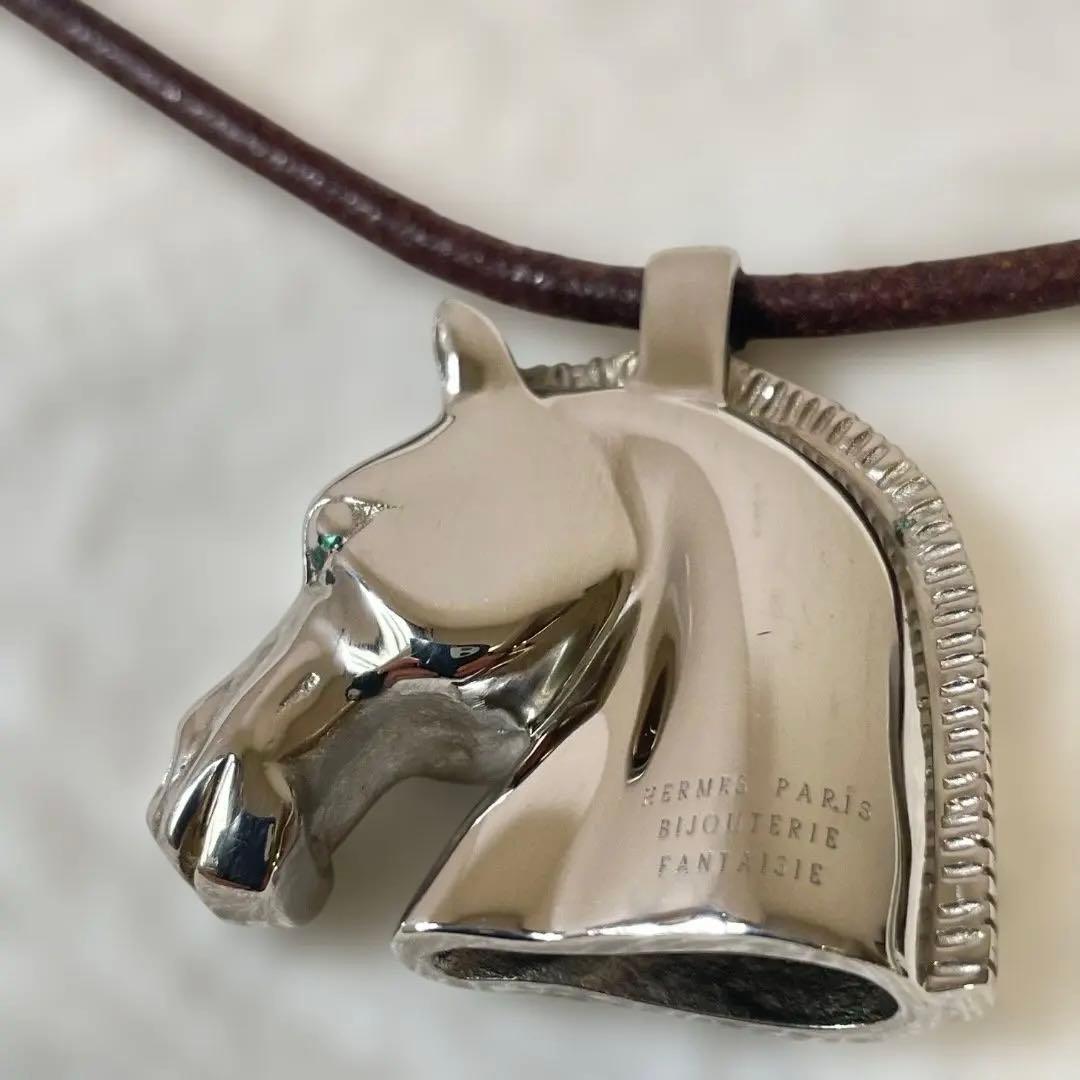 津上 翔一 HERMES エルメス ネックレス シュバルホース チョーカー HERMES（エルメス） 馬 ネックレス ペンダント ホース シルバー メタル