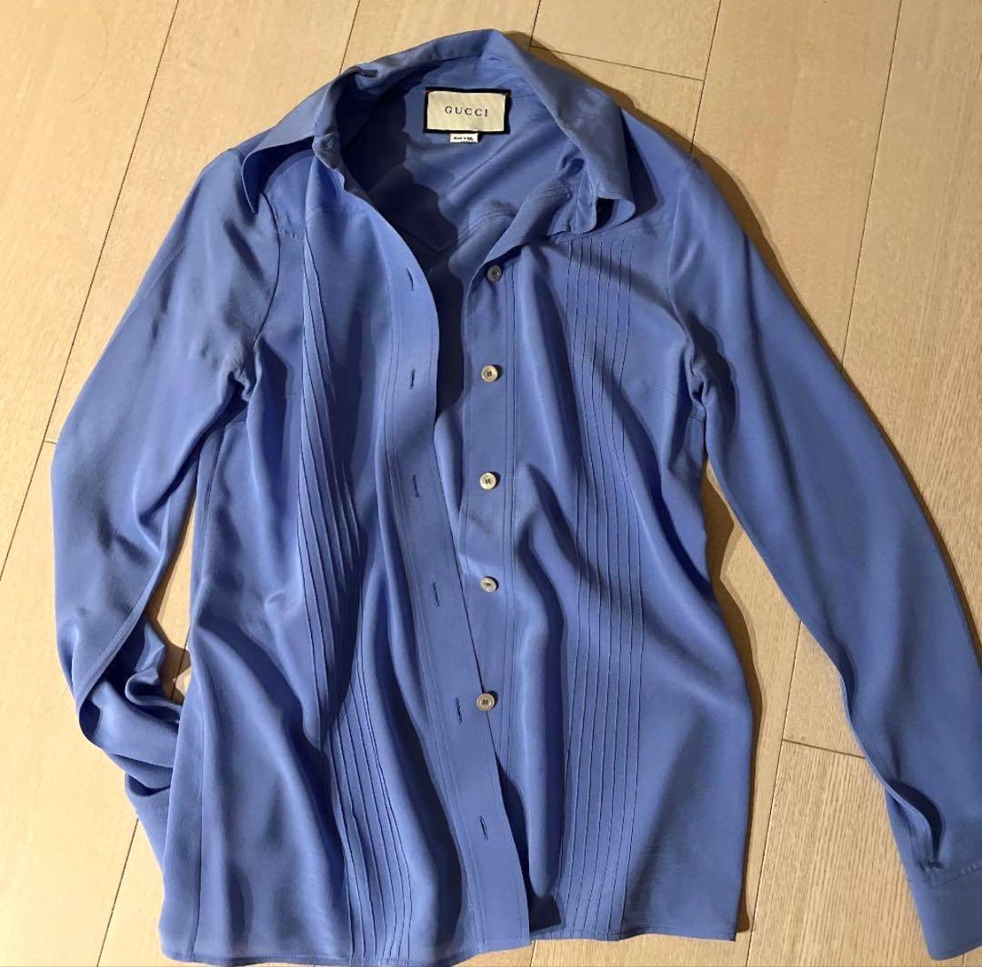 「りつ」GUCCI 正規品 グッチ 長袖シャツ　ブラウス
