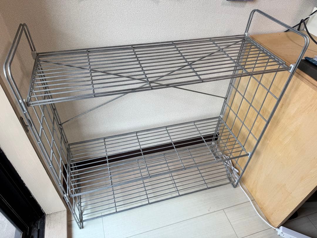 無印良品　溶融亜鉛ガーデンシェルフ・３段組立て式