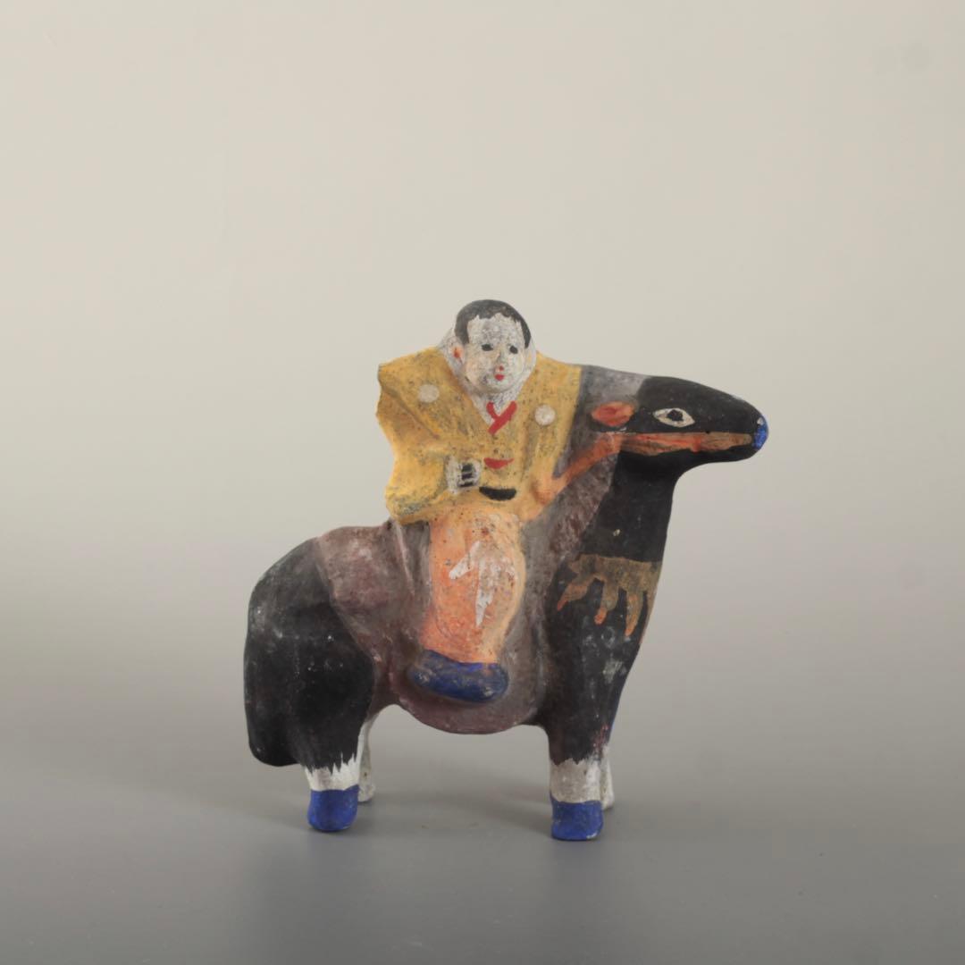 大和出雲人形 馬乗り小姓 土人形 民芸 郷土人形 郷土玩具 古道具 アンティーク