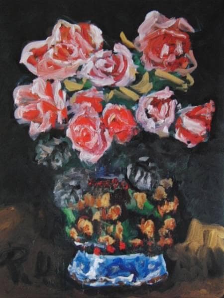 梅原 龍三郎、薔薇図、高級希少画集画、版上サイン入 新品額付 - メルカリ