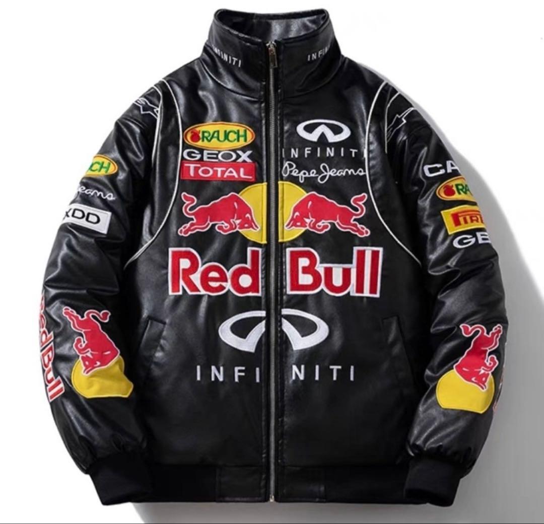 REDBULL 刺繍ロゴ入りデザインPU ジャンパー　新品未使用品　XLサイズ