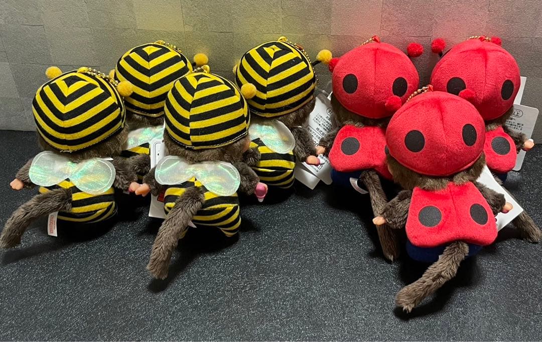 モンチッチ ミツバチ てんとう虫 レア 顔でかキーチェーン SS 7点