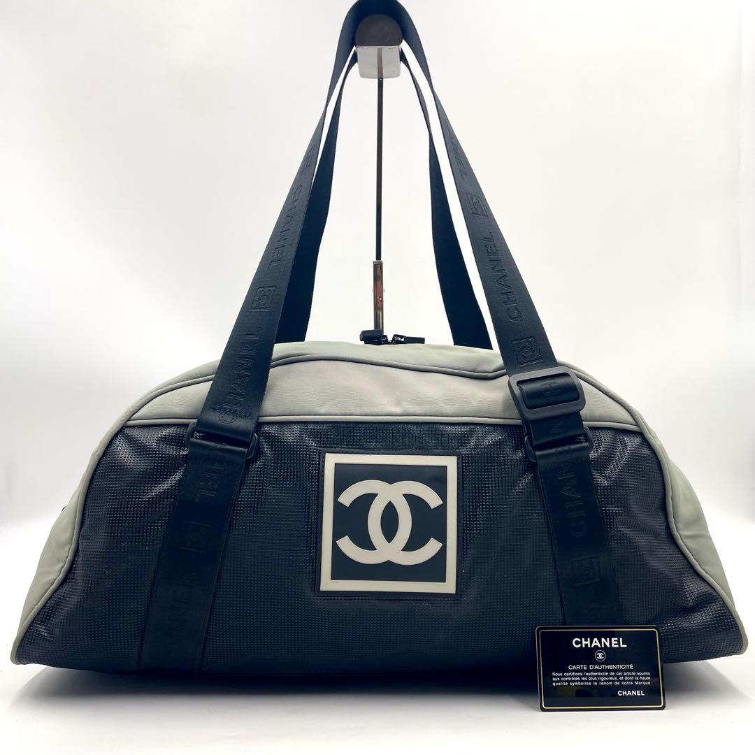 CHANEL スポーツライン ボストンバッグ ココマーク Gカード&シール◎