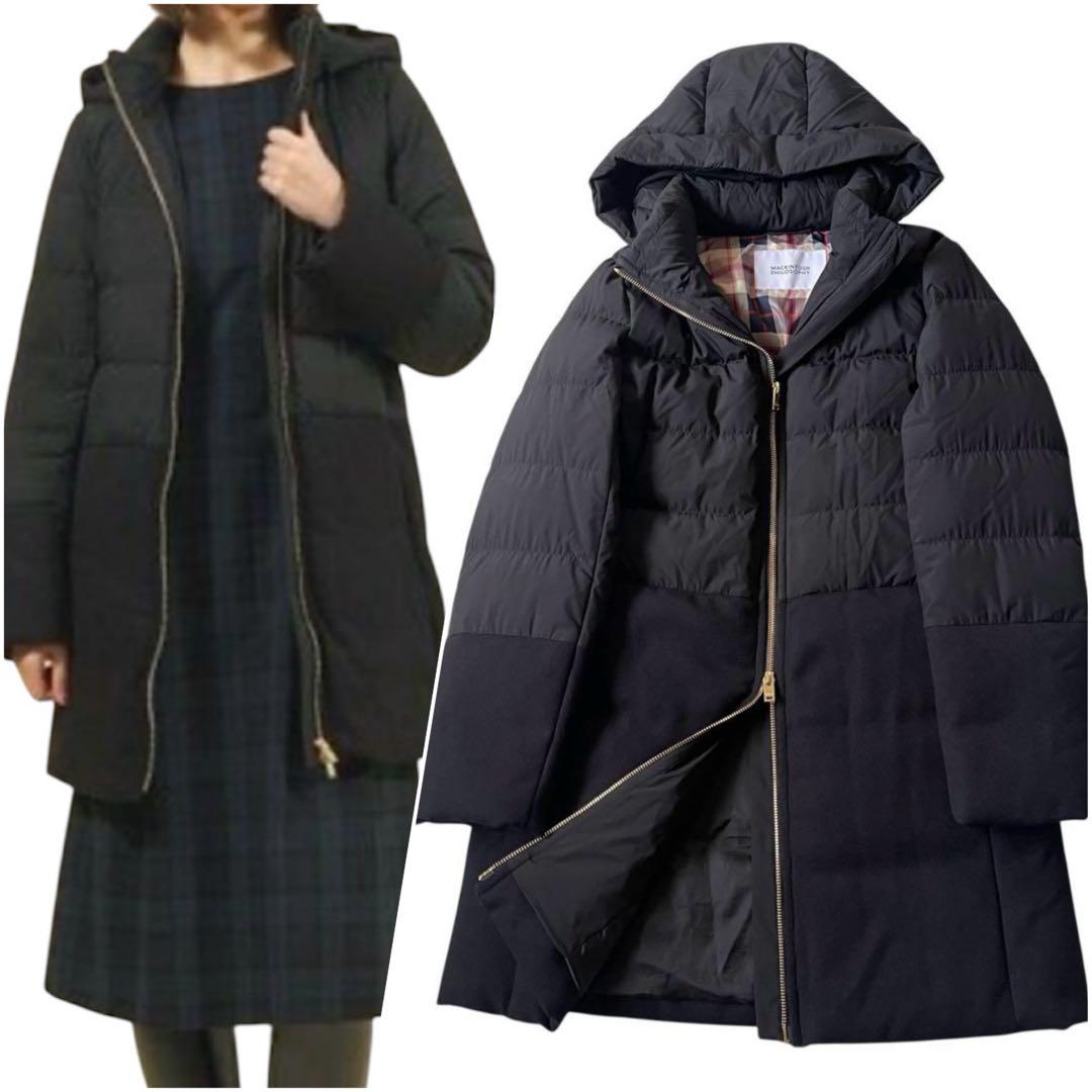 マッキントッシュフィロソフィー ダウンコート コンビロングダウン フード 黒 M