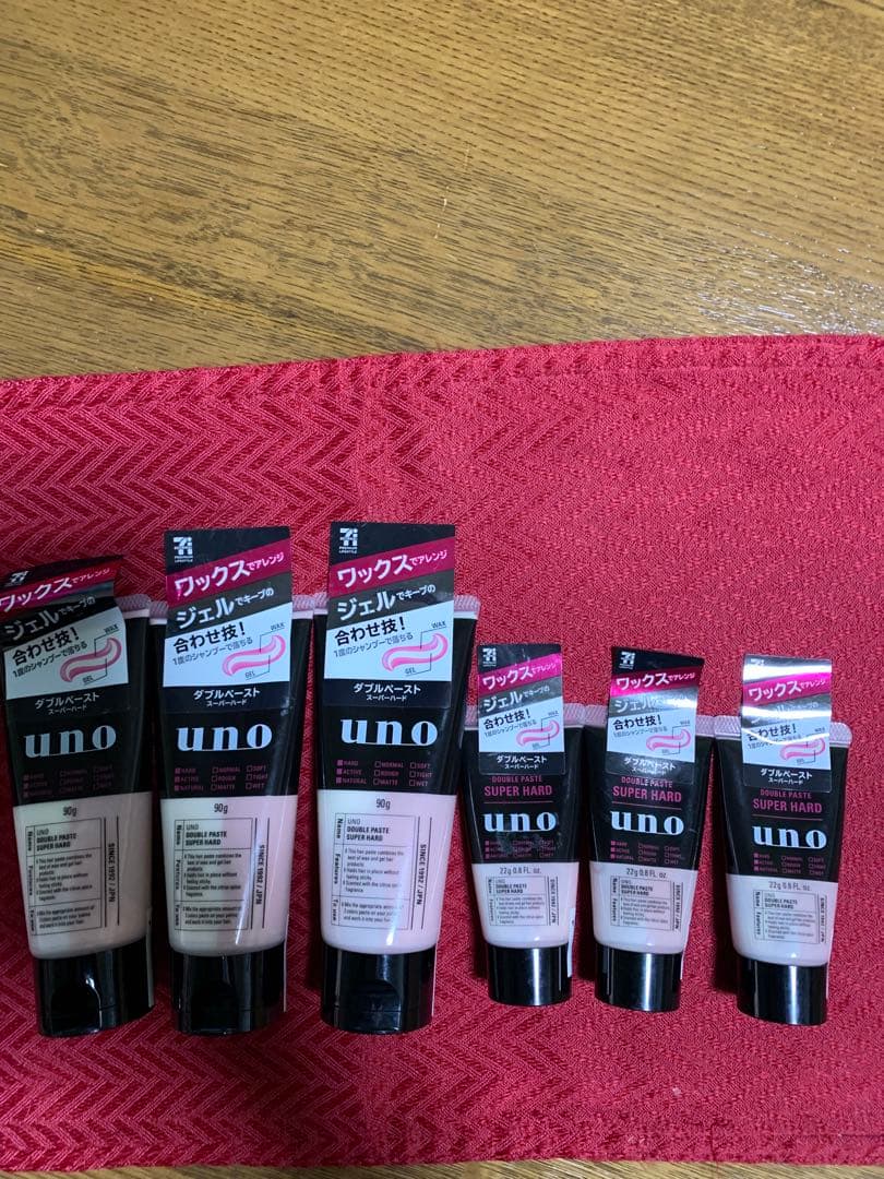 uno ダブルペースト スーパーハード 6本セット90g✖️３22g✖️3 UNO - unoウーノ ダブルペースト スーパーハード 90gの通販 by k's