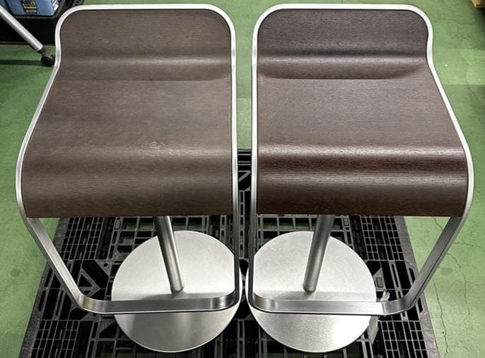 北海道・沖縄発送不可_ラパルマ LEM ハイスツール ダークブラウン 2脚セット