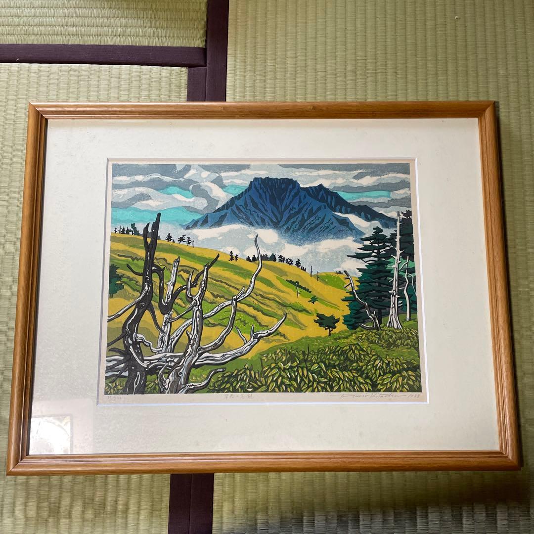 油彩画 「妙高山・春」鳥居敏文 P30号】good blue(call) 油絵 oil