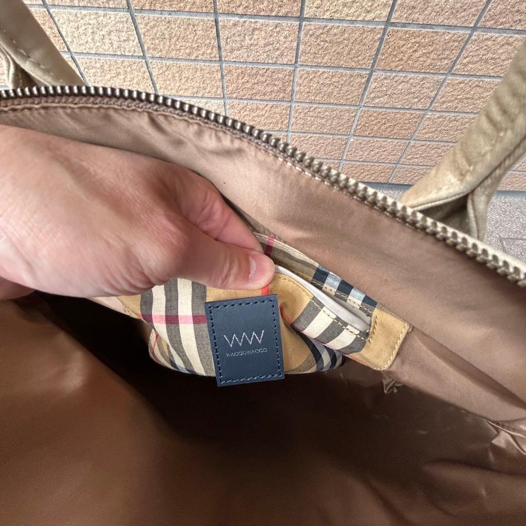 ワッコワッコ waccowacco トートバッグ バーバリークロス - メルカリ