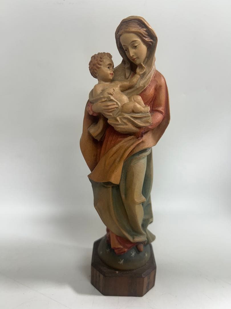 アンリ ANRI 聖母マリア像　アンティーク　キリスト　木製　置物