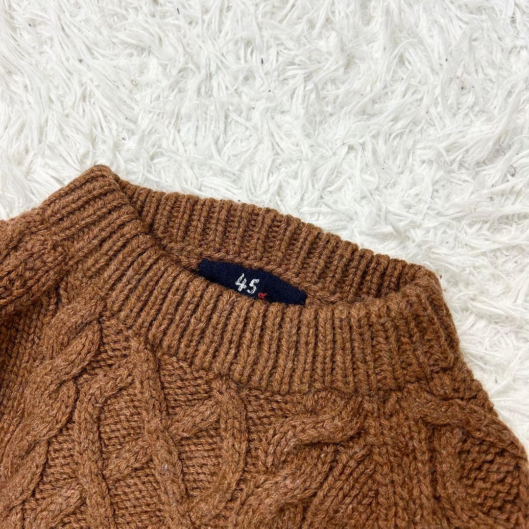 45R 45rpm 手編み ざっくりケーブルハンドニットビッグセーター 0