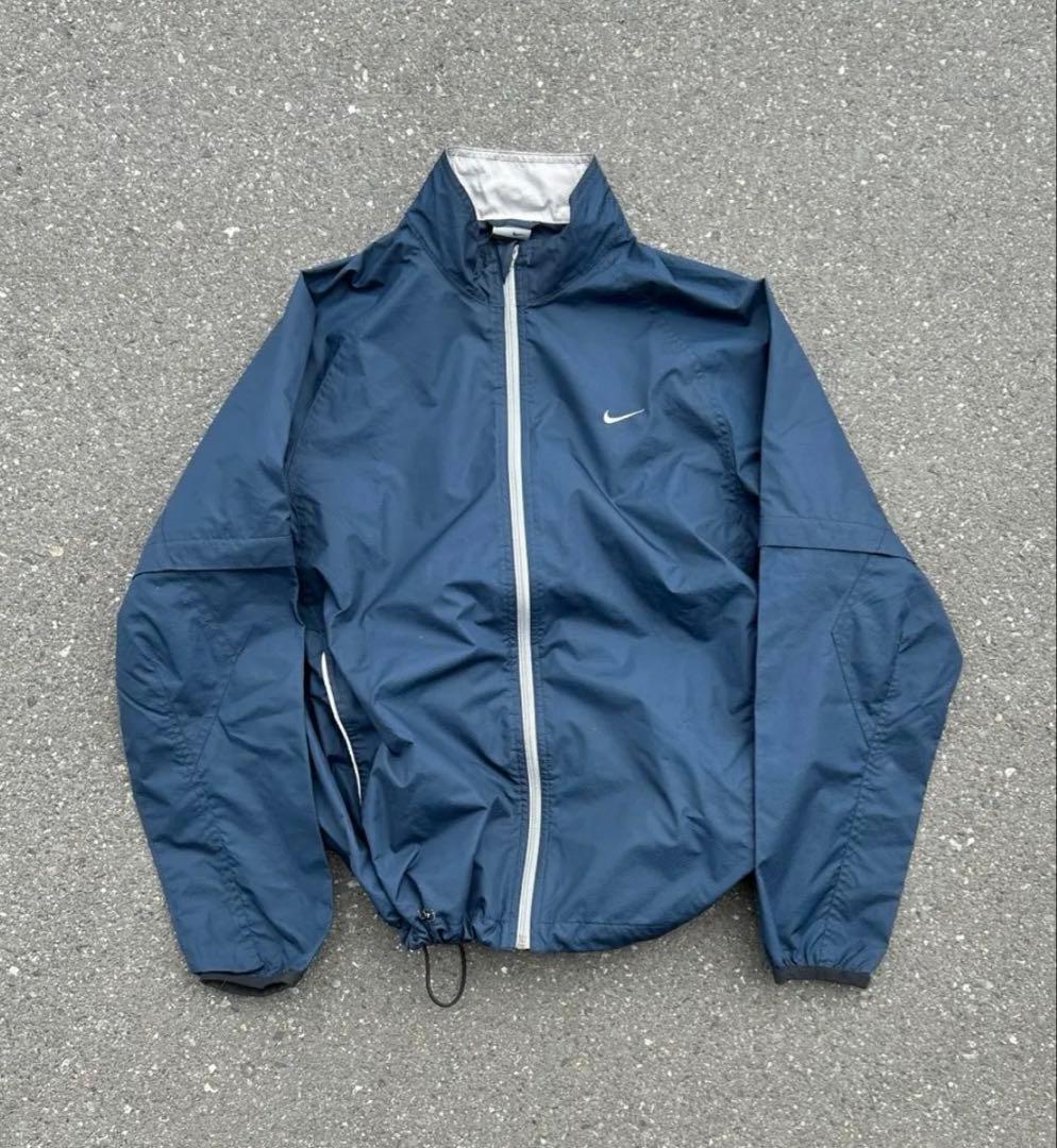 ネイビー ナイロンジャケット フルジップ