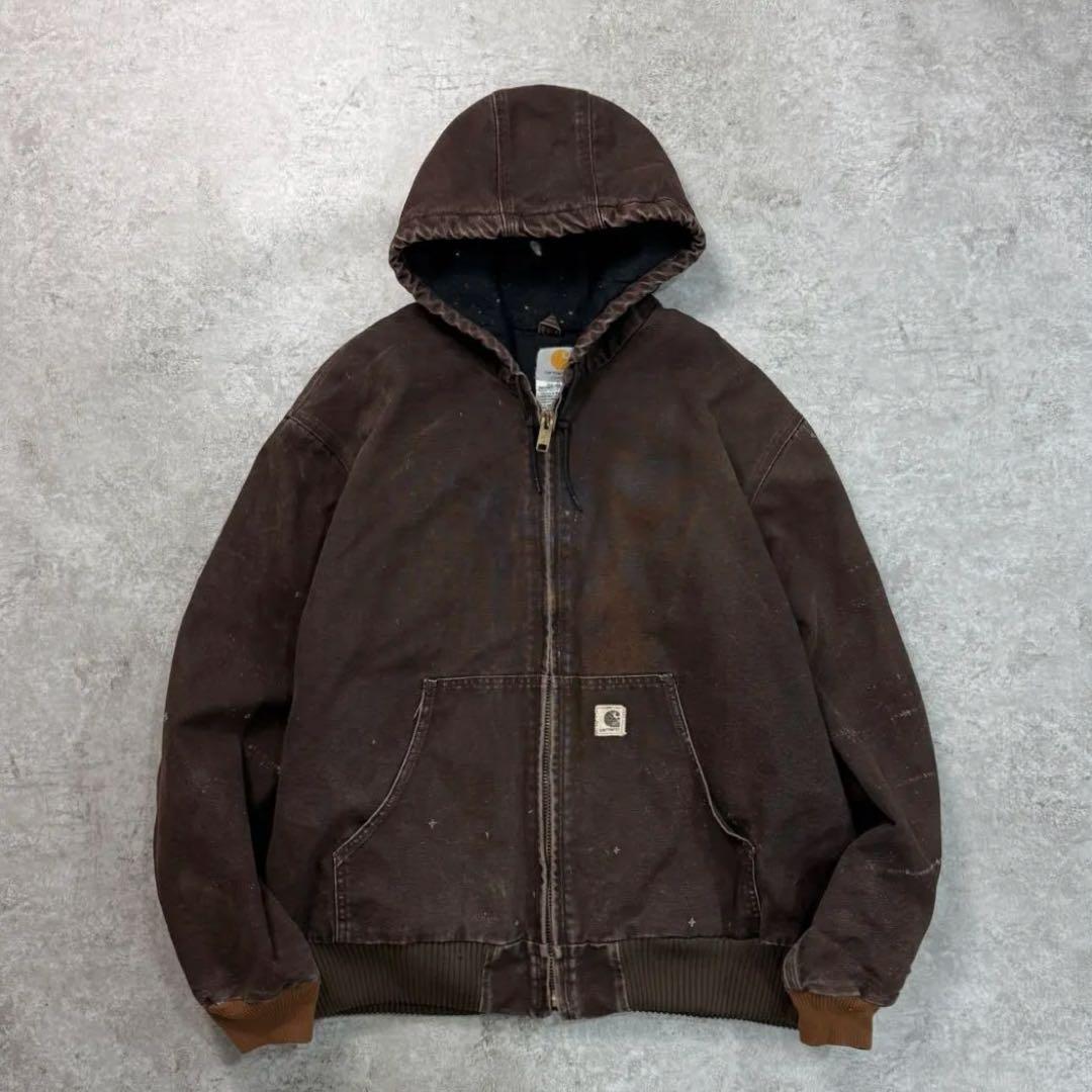 雰囲気◎カーハート【XL】00s アクティブジャケット ダック フェード