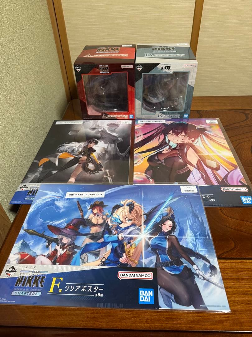 一番くじ　勝利の女神NIKKE A賞B賞フィギュア F賞クリアポスター