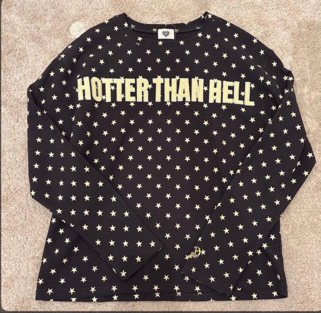 HOTTER THAN HELL 星柄 長袖シャツ