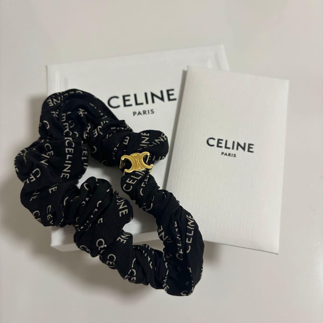 CELINE ヘアゴム シュシュ 黒 CELINE（セリーヌ） シュシュ B103Y2SIB.38NG レディース シルク