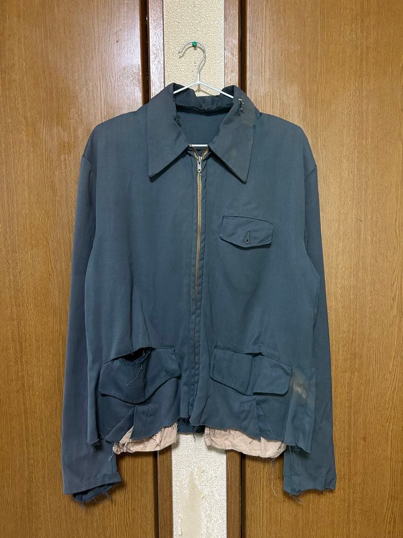 へ*ん様 50s 60s rayon gabardine jacket 襤褸