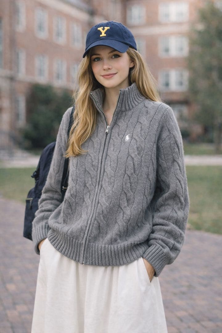 【極美品】ポロ・ラルフローレン 太ケーブル ★人気カラー★ プルオーバー 正規品 義実家ウケもNo.1！『ラルフ』のケーブルニットはアラサー女子の新名品