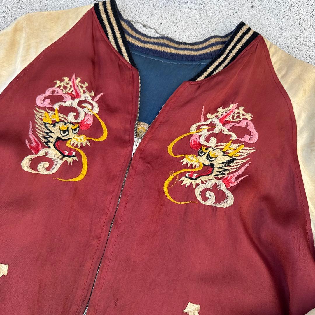 専用】40s~50s スカジャン スーベニアジャケット 顔虎 綿無し - メルカリ