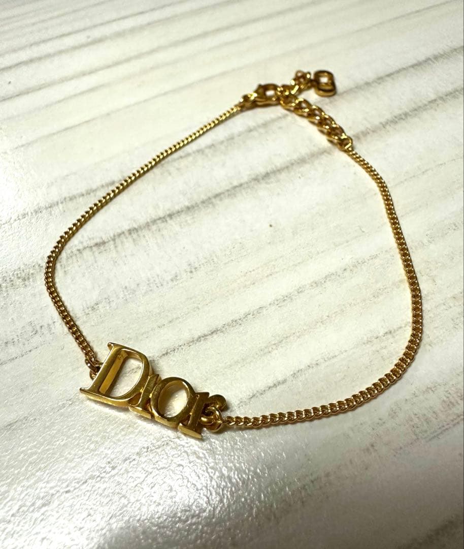Christian Dior　ディオール　ロゴ　ゴールド　チェーンブレスレット Christian Dior ブレスレット アイコン チェーン 喜平 ゴールド｜Yahoo