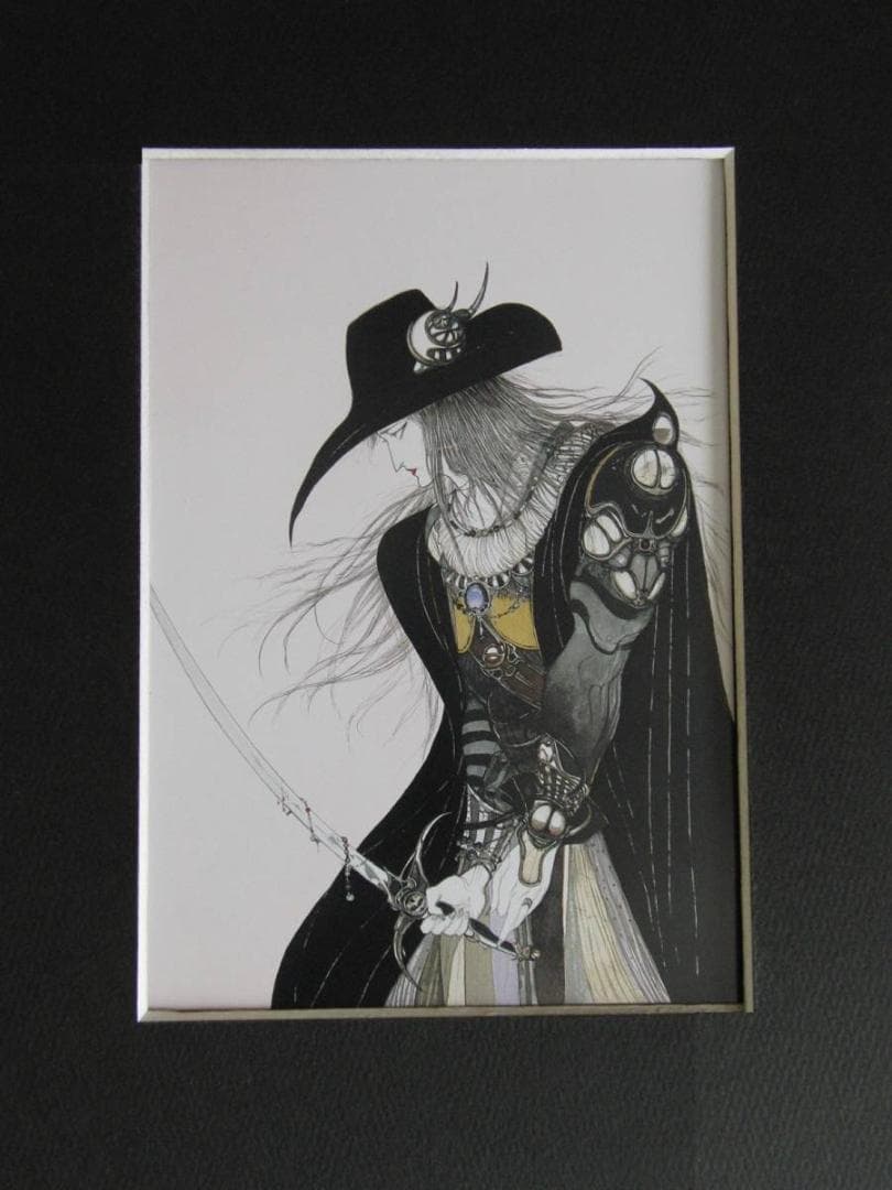 天野喜孝、【夢なりし】、希少な額装用画集より、状態良好、新品額装付